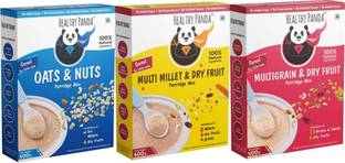 HEALTHY PANDA Kids Cerelac|400gX3|Oats & Nuts Baby Food+ Millets+ Multigrain & Dry fruit Baby Cereal