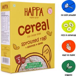 Happa Mighty Grain Sprouted Ragi Almonds&Dates Porridge Mix, baby food Cereal