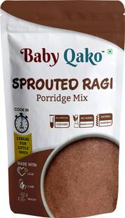 BABY QAKO Sprouted Ragi Porridge Mix/No Preservatives/100% Natural Finger Millet Cereal