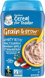 GERBER Grain and Grow, Hearty Bits Multigrain Baby Cereal, Banana Apple Strawberry Cereal