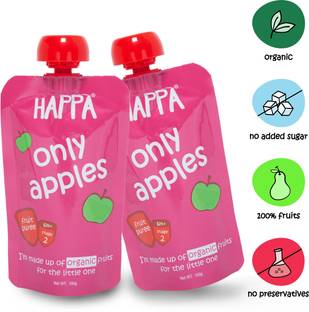 Happa Organic Apples Fruit Puree, baby food Cereal