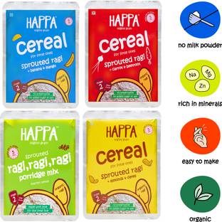 Happa Organic Sprouted Ragi Trial Pack porridge mix-200 gram Cereal Cereal