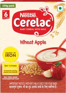 Nestle Cerelac Wheat Apple Cereal From 6 to 24 Months Cereal