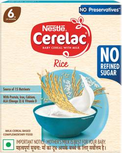 Nestle Cerelac Rice Baby Food Cereal with No Refined Sugar & No Preservatives Cereal