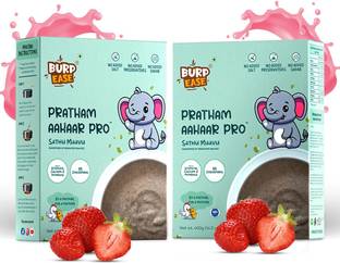 BURPEASE Pratham Aahaar Baby Food Fullfilled With Sprouted Grains & Nuts(Strawberry) Cereal