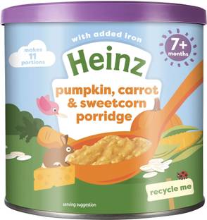 HEINZ Baby Porridge, Pumpkin, Carrot & Sweetcorn, UK Made Baby Cereal