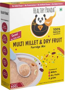 HEALTHY PANDA Organic Millet Cereal Mix with Dry fruits Powder(400g):Baby cereal/Baby food/ Cereal