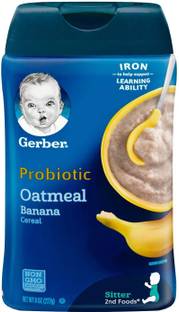 GERBER Probiotic Oatmeal Banana Cereal Baby Food 227g Cereal