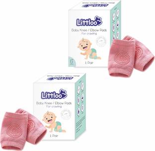Littloo Baby Knee Protector Elbow Pads - PO-2 Pink Baby Knee Pads