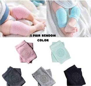 JAYDIP LAKKAD 1- Pair Crawling, Elbow Safety Protector, Stretchable Anti-Slip Multicolor RENDOM COLOR Baby Knee Pads