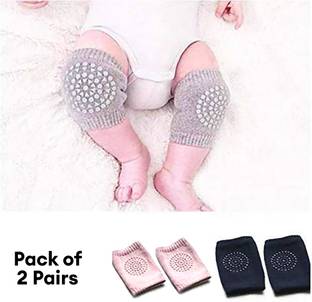 Baebyphant Baby Knee & elbow protector | Baby Knee Pads for Crawling | Anti slip Black, Pink Baby Knee Pads