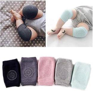 Papezon Baby Knee Pads for Crawling, Stretchable Anti-Slip Padded Elastic Pink, Brown, Green, Black Baby Knee Pads