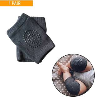 Safe-o-kid Crawling Baby, Toddler, Infant Anti-Slip Elbow and Knee Pads/Guards-Dark Grey Grey Baby Knee Pads