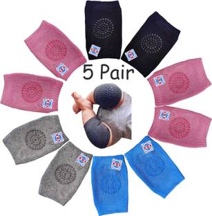 V.B.K Knee Pad Elbow Safety Protector Anti-Slip Protective Cushion for Kids Pink, Black, Light Black, Blue Baby Knee Pads