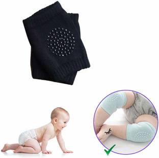 Safe-o-kid Crawling Baby, Toddler, Infant Anti-Slip Elbow and Knee Pads/Guards-Black Black Baby Knee Pads