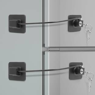 ZODZE Pack 2 Baby Safety Lock with Keys for Fridge, Cabinet, Door Lock For Kids