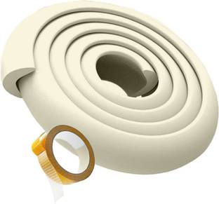 SYGA Baby Safety White Strip Furniture Edge Guard Cushion Corner Cover 2 meter 6.5 feet tape Infant Bump Protector