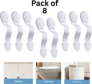 AMT Baby Safety Locks – Child Proof Cabinet, Drawer, Cupboard & Fridge (8 Pcs)