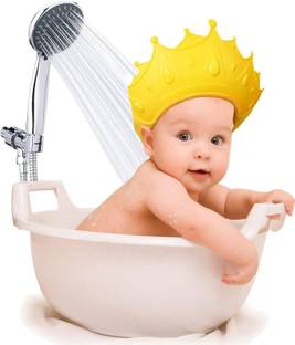 HM EVOTEK Baby Shower Cap, Shower Cap for Kids 0-9 Years Adjustable Silicone Crown Cap K6