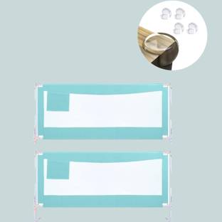 Safe-o-kid Plain Washable Bed Rails Full Bed Size, Blue Pack of 2, 5FT