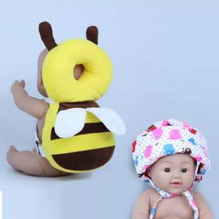PBRJ Combo Pack of Baby Infants Back Protector & Safety Helmet with Adjustable Straps