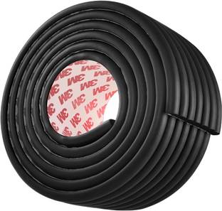 KidDough Baby Proofing Flat Edge Protector-2 Meters Safety Strip, Black, Furniture Safety