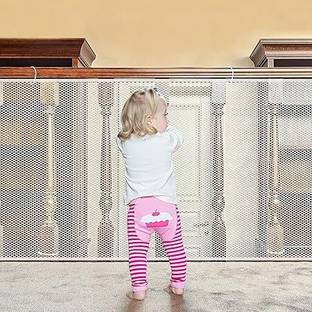 Adfresh Kids Safety NetDurable Baby Proofing Stairs Rail Safety Net For Balcony(white )