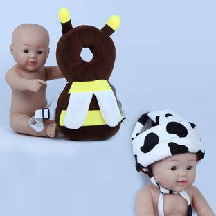 Millionminds Combo Set of 2 Baby Infants Back Protector & Safety Helmet with Adjustable Strap