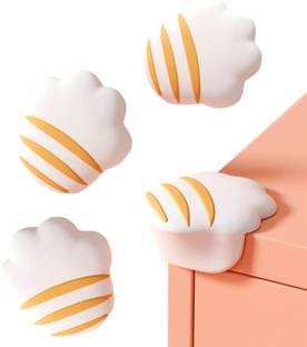 Besillia Anti Collision Sticker Beige Soft Edge Guard Furniture Protector (4Pcs, White)
