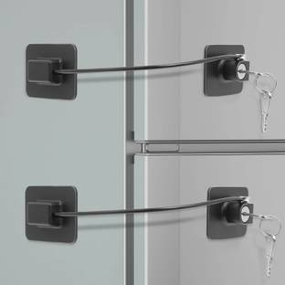 ZODZE Pack 2 Baby Safety Lock with Keys for Fridge, Cabinet, Door Lock For Kids