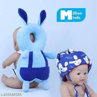 PBRJ Combo Pack of Baby Infants Back Protector & Safety Helmet with Adjustable Straps