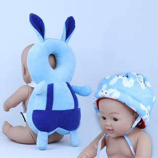 Millionminds Combo Pack of Baby Infants Back Protector & Safety Helmet with Adjustable Straps