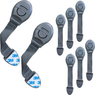 KidDough Safety Locks Child Safety Lock - 8 Grey Locks