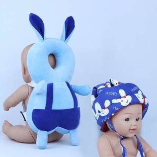 PBRJ Combo Pack of Baby Infants Back Protector & Safety Helmet with Adjustable Straps