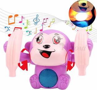 RutuFF Musical Toys for Kids, Jumping Monkey Attractive Different Types Rattle