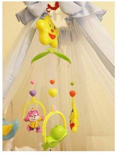 Haulsale Musical Sound Rattle Cot Rotating Cradle & Bed Jhoomer With Hanging Toys-135 Rattle