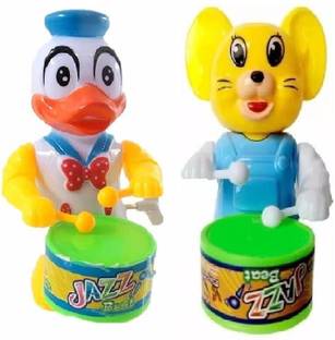 RS Toys Happy Drummer Toys Dancing Action for Kids Toys Key-Operated Sound Toys Rattle