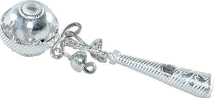 KMJ pure silver jhunjhuna with whistle Rattle