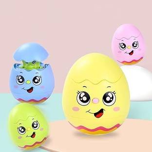Glenston Musical Tumbler Egg Toy Light Toy for Your Child- 1 Piece Rattle (Multicolor) Rattle