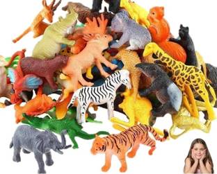 Khatushyam Jungle animal 12 piss mix cractor set multicolour toys Rattle