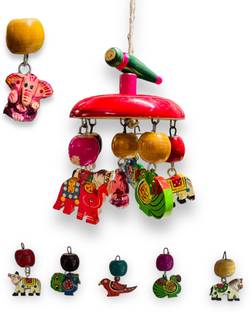 A to Z Hub Wooden Hanging rattle/toy for cradle/car/Stroller/jhula Rattle