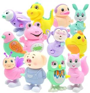 Starelectricals Wind-Up Animal Friends(Combo Of 3 Piece)-Random Color Design Rattle