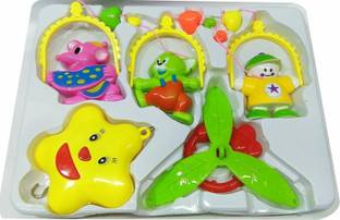 mega star Sweet Cuddle Harmonium Hanging for Toddler / New Born Baby Toys Set Rattle