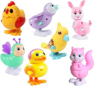 ZUNBELLA 3 Pcs Cute Jumping Bird Wind Up Toys Key Operated Colorful Bird Toys for Kids