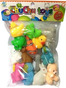 Khatushyam Chu chu bath toys cractor multicolour colour 12 piss set chu chu toys Rattle