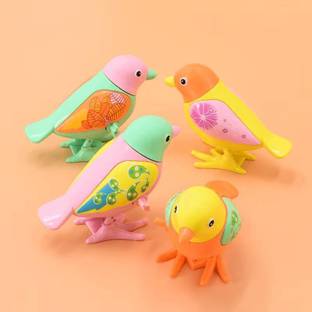 wesoulgifts 2 Pcs Jumping Bird Wind Up Toy Key Operated Crawling Walking Cute Rattle Toy Rattle