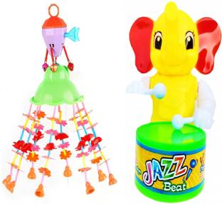 PRV TOYS Merry go Round for Infants no.11,Toy (Jhoomer) Soothing Sound with Drummer.Toys Rattle
