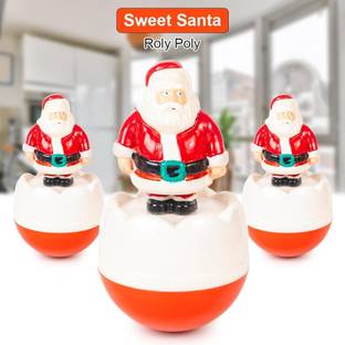 zokato Sweet Santa Roly Poly Push and Shake Wobbling Bell Sounds Musical Rattling Rattle