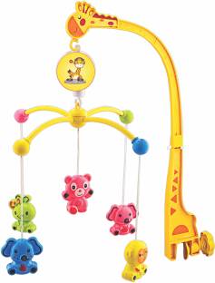 BabyGo Rotating Giraffe Musical Rattle Cot Mobile for Cradle and Bed Jhoomer Rattle