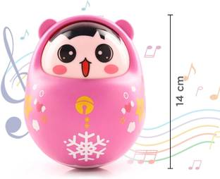 Mopaniraj Roly Poly Push and Shake Wobbling Tumbler Doll Toy Rattle